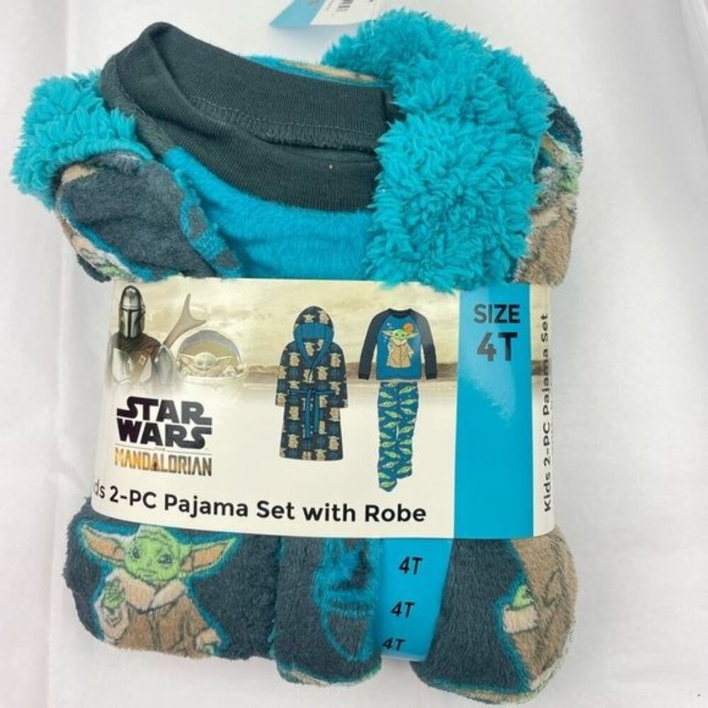 DISNEY Star Wars Kids' 2-piece Pajamas with Robe long Sleeve Size 3T - Picture 7 of 9
